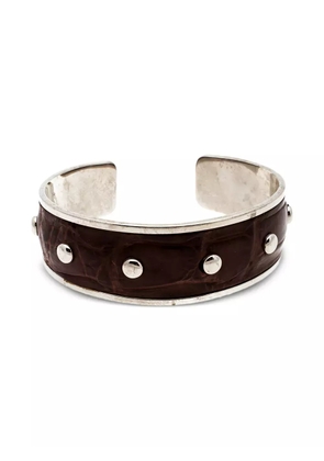 Tod's Vintage leather stud bracelet - Silver