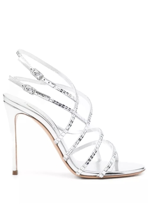 Casadei 80mm Starsway Cage crystal-embellished stiletto pumps - Silver