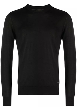 Brioni crew-neck cashmere-silk jumper - Black