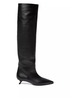 Alevì 35mm Debby pearl-heel pointed-toe boots - Black
