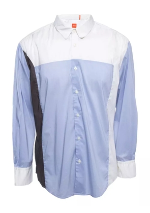 BOSS panelled cotton shirt - White