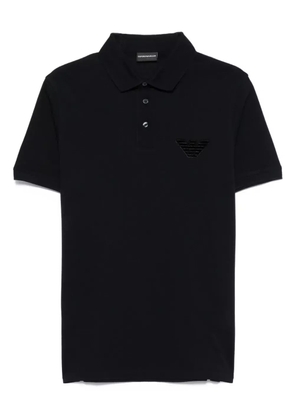 Emporio Armani eagle-emblem polo shirt - Blue