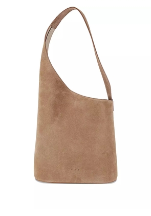 Aesther Ekme Lune suede curved tote bag - Neutrals
