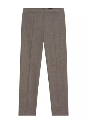BOSS textured wool-blend straight trousers - Neutrals