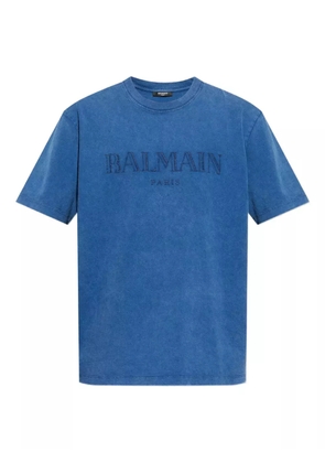 Balmain embroidered-logo t-shirt - Blue