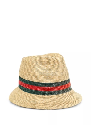 Gucci Pre-Owned straw Web fedora hat - Neutrals