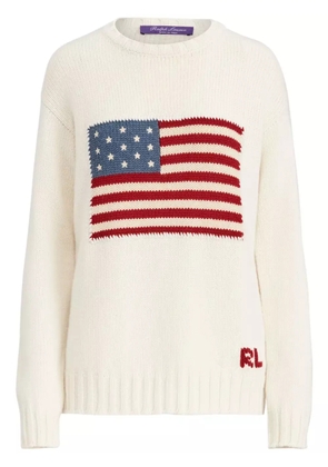 Ralph Lauren Collection Flag cashmere sweater - White