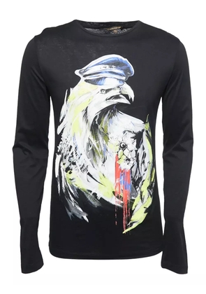 Roberto Cavalli Vintage eagle-print long-sleeves T-shirt - Black