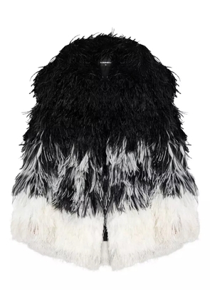 DSQUARED2 feather-trimmed jacket - Black