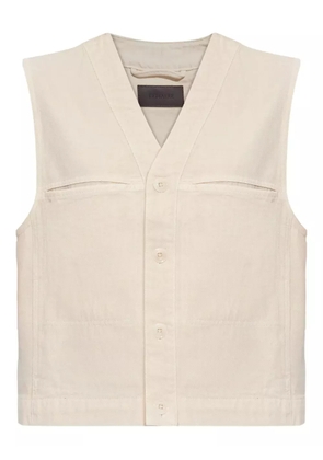 LEMAIRE button-fastening sleeveless vest - Neutrals