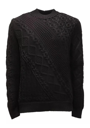 Paolo Pecora cable-knit round-neck sweater - Black