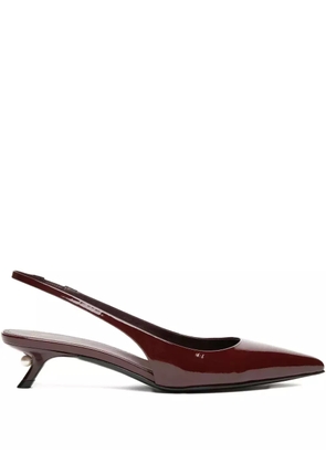 Alevì pearl-embellished slingback pumps - Red