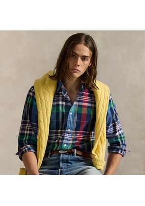 Custom Fit Plaid Oxford Shirt