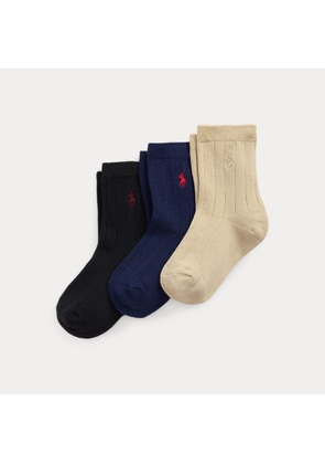 Rib-knit Crew Sock 3-Pack