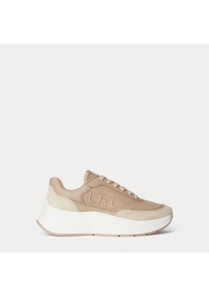Franky Tumbled Leather & Suede Trainer