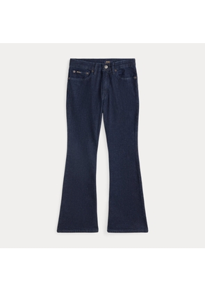 Flared Indigo Stretch Denim Jean