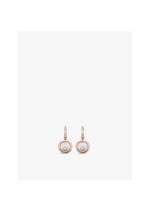 Chopard Happy Spirit 18ct Rose and White-Gold and 0.19ct Diamond Earrings