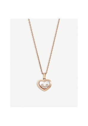 Chopard Happy Diamonds Icons 18ct Rose-Gold and Diamond Pendant