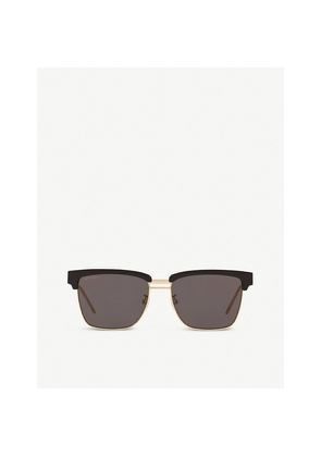 Womens Gucci Gg0603S 56 Acetate Rectangular Acetate Sunglasses