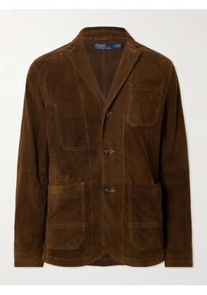 Polo Ralph Lauren - Topstitched Suede Blazer - Men - Brown - S