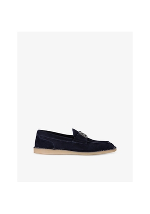 Mens Dolce & Gabbana Brand-Plaque Suede Loafers
