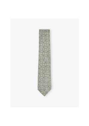 Mens Reiss Cosimo Floral-Print Silk Tie