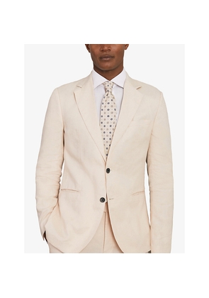 Mens Reiss Cosimo Floral-Print Silk Tie