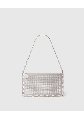 Stella McCartney - Falabella Crystal Pochette Shoulder Bag, Woman, Silver