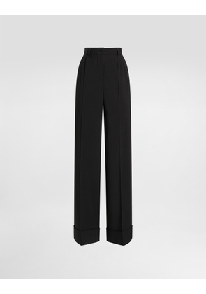Dolce & Gabbana Bi-stretch Wool Trousers - Woman Pants And Shorts Black 50