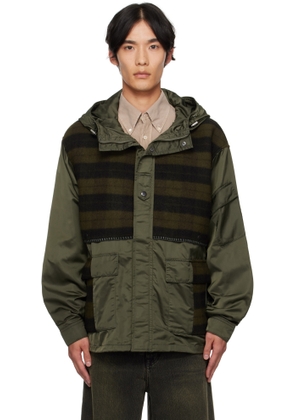 Andersson Bell Khaki Check Layered Jacket