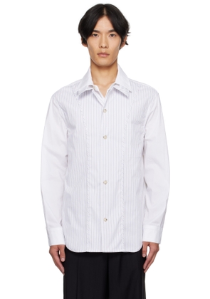 Andersson Bell White Open Collar Layered Shirt