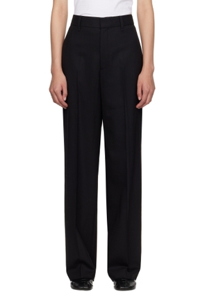 Maria McManus Black High Waisted Wide Leg Trousers
