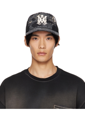 AMIRI Black Bandana Repair Trucker Cap