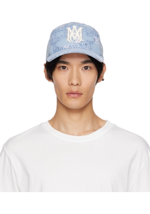 AMIRI Blue Bandana Repair Trucker Cap
