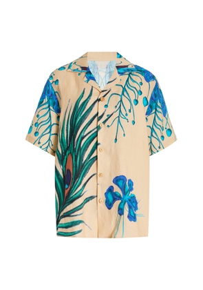 House of Aama Exclusive Camp Printed Silk Twill Shirt - Moda Operandi