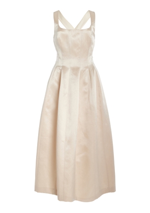 Philosophy di Lorenzo Serafini Duchesse Satin Corset Midi Dress - Moda Operandi