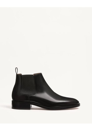 Valentino Garavani Pas Des Dieux Ankle Boot In Calfskin Man BLACK 39