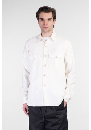 Aspesi Glenn Shirt In Beige Linen