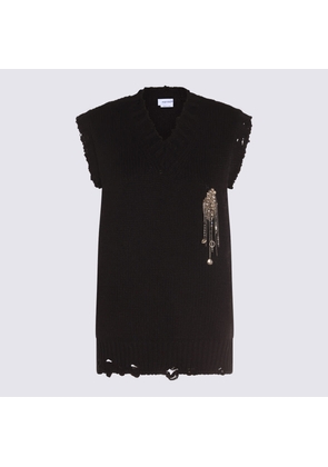 Alexander McQueen Black Wool Knitwear