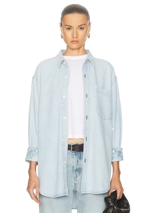 Citizens of Humanity Kayla Shirt in Lune - Denim-Light. Size S (also in ).