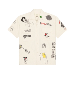 Kardo x Monitaly Tattoo Shirt in Khadi - Cream. Size M (also in ).