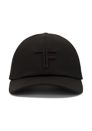 TOM FORD Smooth Leather Cap in Black - Black. Size L (also in ).