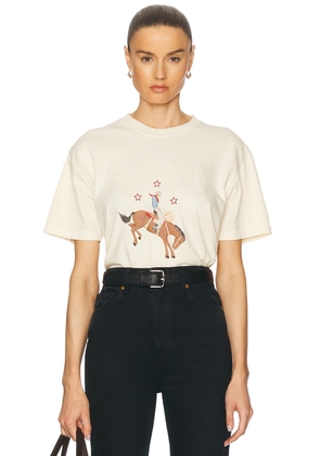 Remington Stone Cowboy Tee in Ivory - Ivory. Size L (also in ).