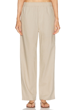 WAO Casual Linen Pant in Light Beige - Beige. Size M (also in ).