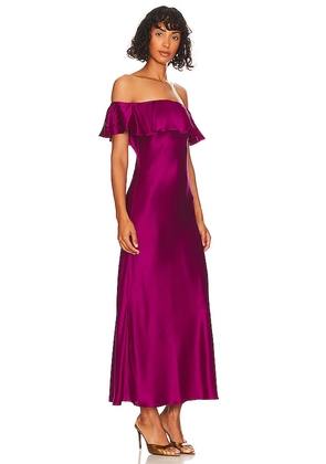 DANNIJO Off The Shoulder Midi Dress in Purple. Size M. Also in XS.