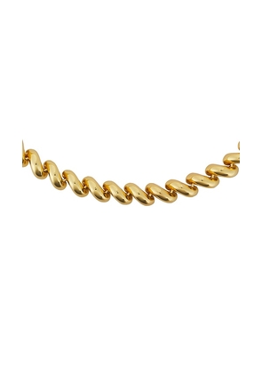 Eddie Borgo Torsade Necklace in Metallic Gold.