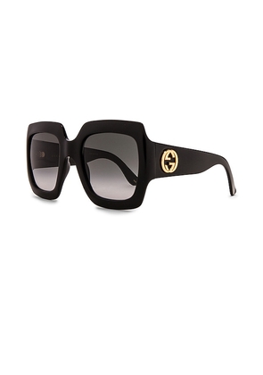 Gucci Pop Web Square Sunglasses in Black.