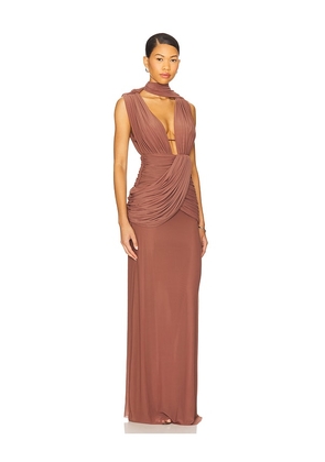 Deme by Gabriella Aurelia Dress in Brown. Size L. Also in M, S, XL, XS.