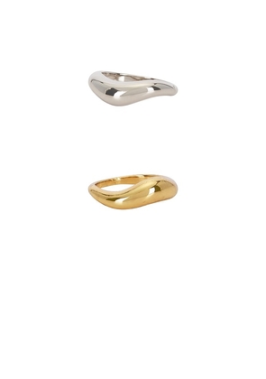 NAiiA Harlow Ring Set in Metallic Gold,Metallic Silver. Size 5. Also in 6.