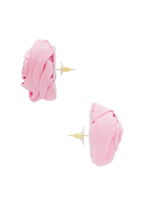 petit moments Rosette Studs in Pink.